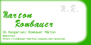 marton rombauer business card